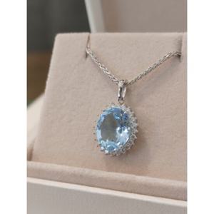미니골드 14k 센드르 스카이 블루펜던트[천연석-토파즈5.3ct]  PJKM4001L