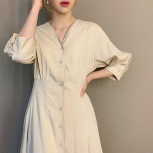 [파슨스] Detail V-neck Dress    [PW2Q3OP01]