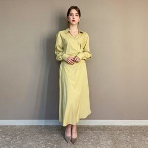 [파슨스] Mustard Wrap Dress    [PW2Q2OP01]