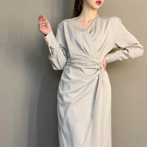 [파슨스] Silky Twist Wrap Dress   [PW2Q2OP07]