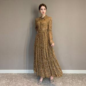 [파슨스] Camel.Chiffon Long Dress    [PW2P8OP02]