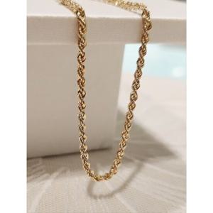 미니골드 14k 할로우 로프체인 팔찌 BJUS4072