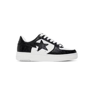 25 SS BAPE 여성 블랙   화이트  스타  3 스니커즈 242546F128012
