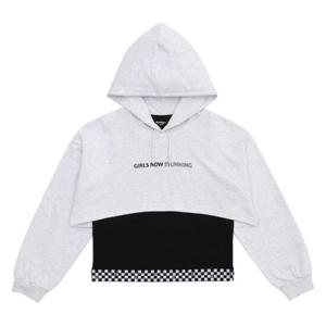 에꼴리에 HC14 체커밴드 레이어드 후드티 24A1753