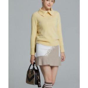 엘르골프 세이브존01 여성 가죽배색 글렌체크 미니 토트백 6I67505 600