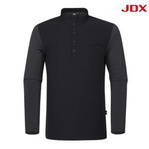 JDX HC08 우븐 믹스 헨리넥 긴팔 X2TLV1445(BK)