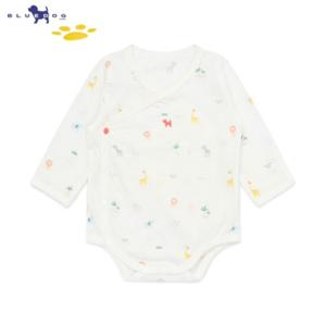 블루독베이비[hu] 25.SS WH)사파리뱀부배내바디슈트 45370-040-09 바디수트 배내수트 봄여름수트 출산선물
