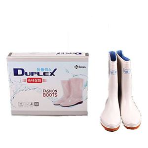 흰색 듀플렉스 숙녀장화 백색 240mm