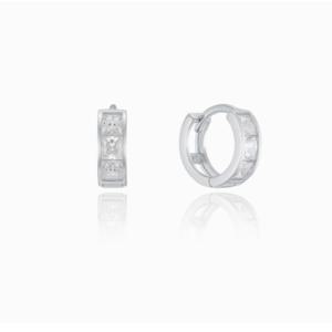 [로이드] 스퀘어 스톤 14.35MM 원터치 실버 귀걸이 LLES24338S