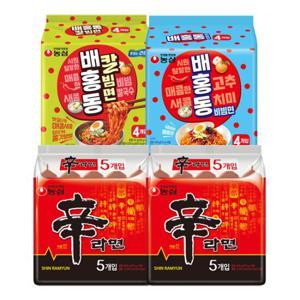 신라면 10입 + 배홍동 비빔면 4입 + 배홍동 칼빔면 4입