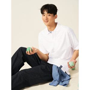 [빈폴멘] 헤리티지 피케 칼라넥 티셔츠 - 화이트 (BC5442C911)
