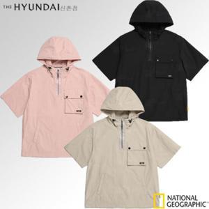 [내셔널지오그래픽]MW N232UFT080 공용 가슴포켓 우븐 반팔 HOODY ANORAK