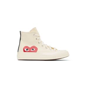 꼼데가르송 스니커즈 베이지 Converse 하프 하트 척 70 하이탑 스니커즈 221246F127001