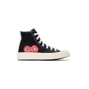 꼼데가르송 스니커즈 블랙 Converse 하프 하트 척 70 하이탑 스니커즈 221246F127000