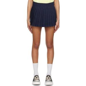 AMI Paris 미니스커트 SSENSE 익스클루시브 인디고 블루 데님 미니 스커트 231482F090011