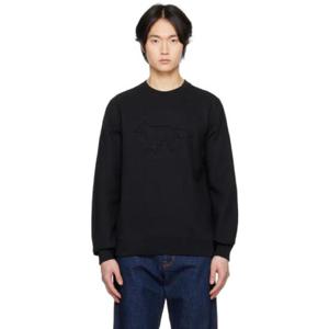Maison Kitsune 스웨트셔츠 블랙 컨투어 폭스 스웨트셔츠 231389M204022