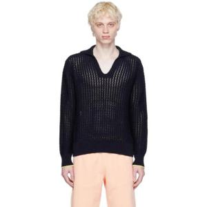 Maison Kitsune 폴로셔츠 네이비 Hotel Olympia 폴로 셔츠 232389M212003