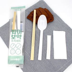 아이존 밥이보약 일회용 수저세트 100p 숟가락 젓가락 요지 냅킨