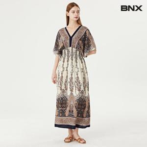[BNX]레트로패턴스모크밴딩맥시원피스(BT2OP027L0)