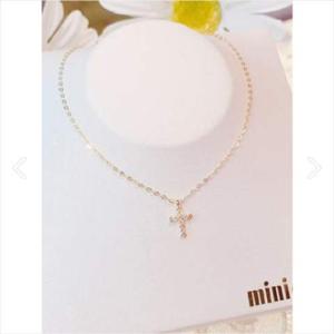 미니골드 14K 쁘띠십자가 목걸이 NTRM4010