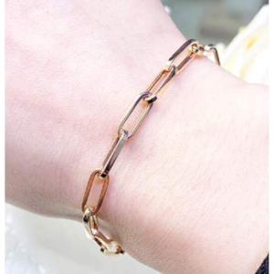 미니골드 14K 심플 클럽 체인 팔찌 16CM  BLEM4064
