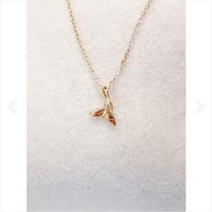 미니골드 14K 미니고래꼬리 목걸이 NTRS4074