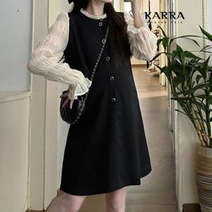 [카라]KARRA 시스루셔링슬리브원피스_A4S0648