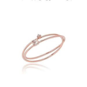 [GB] 스퀘어스톤 트윈링 10K GOLD 반지 LRT21076T