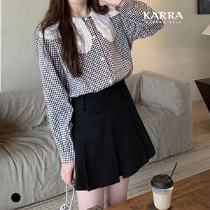 [카라]KARRA 플라워레이스블라우스_A4M0165