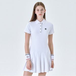 [FILA] 플리츠 카라 원피스 (FS2OPG2362F_WHI)