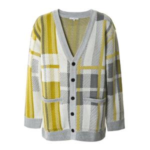 바쏘옴므 캐주얼 체크 패턴 가디건(WSW3WA68A)