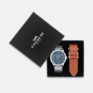 코치 박스터 워치 39mm CE906-V4Y 스테인리스 스틸/새들