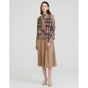 닥스 여성 24FW 플리츠베이지 소프트 플리츠 원피스(원피스+탑+스카프구성) DLDR4DP71I2