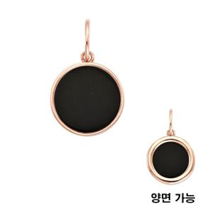 [GB] 블랙 오닉스 코인 양면 14K GOLD 펜던트 LPP18061G
