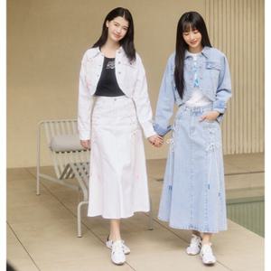 [에고이스트][BLUE LABEL] 스트링 장식 크롭 데님 자켓 ER2ODZ01