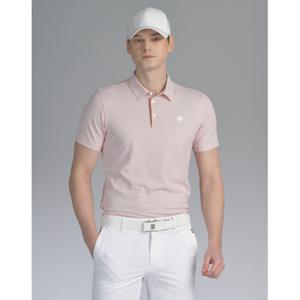 닥스 골프 25SS PREMIUM 레드 투톤 반팔 카라 티셔츠 DGTS5B315R1