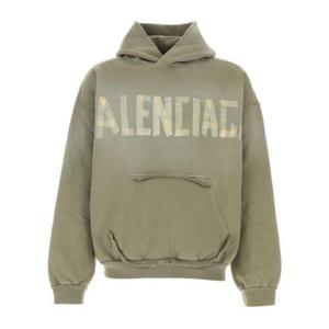발렌시아가 후드 티셔츠 744441TQVA9 2942 ARMY GREEN