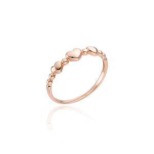 [GB] 트리플 볼륨 하트 10K GOLD 반지 LRU24006T