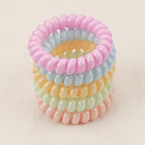 전화선 스프링 머리끈 5종세트 URK-033