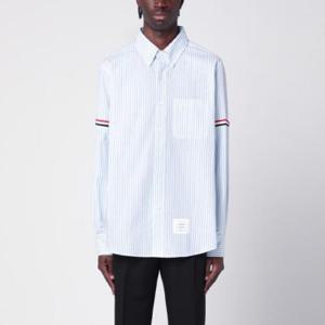 THOM BROWNE White/blue striped button-down shirt MWL301OF0810/Q_THOMB-480