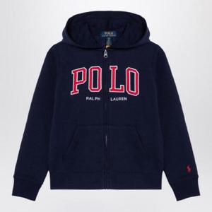 POLO RALPH LAUREN 로고가 있는 네이비 블루 코튼 블렌드 스웨트셔츠 323950835001CO/XH_POLOR-RN