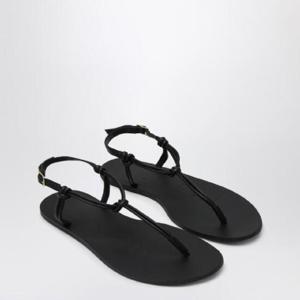 MANEBA  Black leather flip-flops Q4.5Y0LE/Q_MANEB-BK