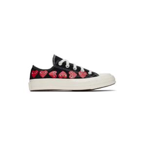 꼼데가르송 스니커즈 블랙 Converse 척 70 멀티 하트 스니커즈 241246F128001