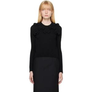 발렌티노 티셔츠 블랙 리본 스웨터 232476F096001