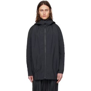 Homme Plisse Issey Miyake 재킷 블랙 캐스케이드 재킷 241729M180018