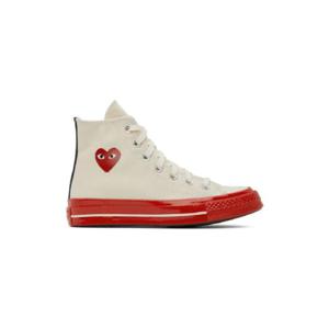 꼼데가르송 스니커즈 오프 화이트 Converse 척 70 하이탑 스니커즈 221246M236006