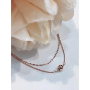 로이드 두줄 볼체인 14K 골드 팔찌 LWB25013G