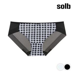 [솔브][출고가 15000원] 깅엄체크 프린트 헴팬티(SSPTD311H)