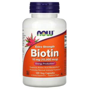 NOW Foods 나우푸드 엑스트라 스트랭스 비오틴 10mg 120베지캡슐