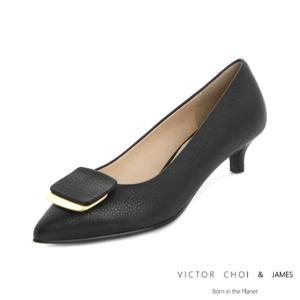 (VICTOR CHOI & james) W20P102 블랙 골드클래식 펌프스 수제화